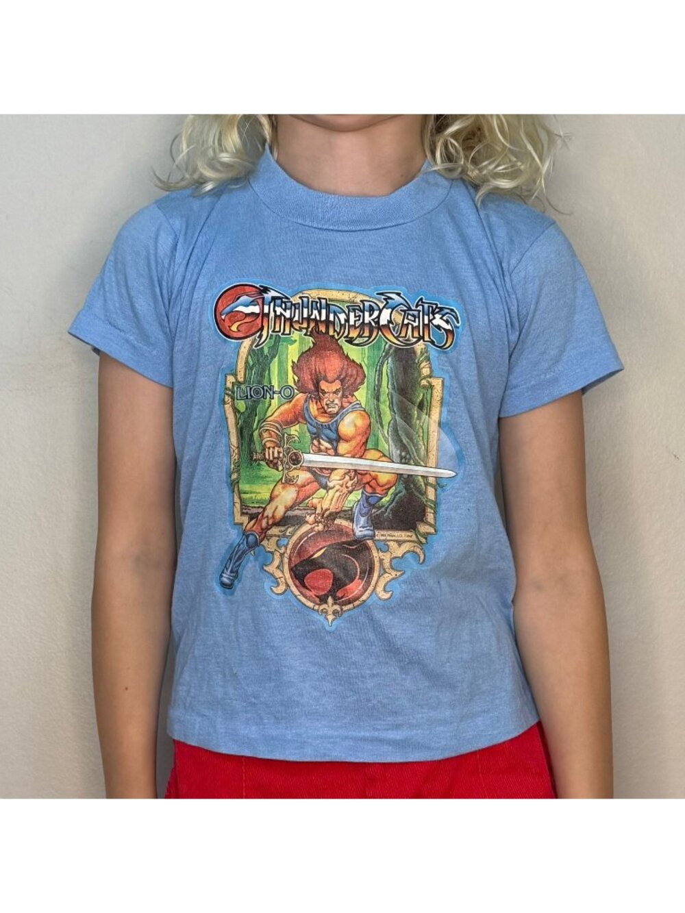 Vintage 1980s Kids' Thundercats T-Shirt, Lion-O, Fruit of the Loom Size 6-8